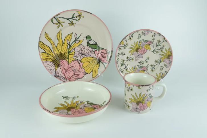 Set de vase din ceramică cu model de lux pentru mașina de spălat vase: Aducând pe masă poezia naturii