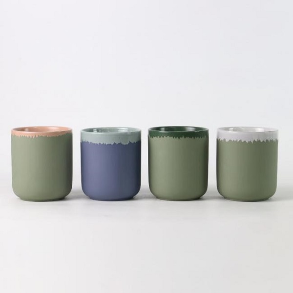 Suport de lumânare din ceramică cu finisaj de culoare naturală Seria: Trezirea ritualului estetic de zi cu zi cu tonuri pământești