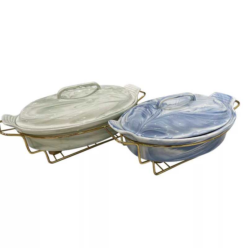 Placă elegantă din ceramică marmorată