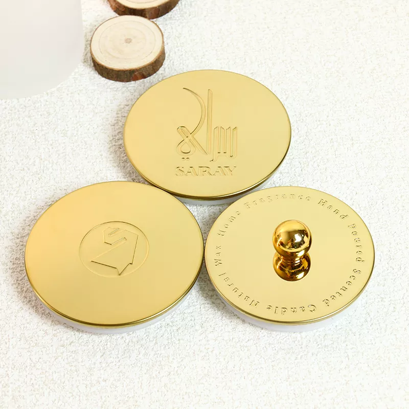 deboss stainless steel candle jar lid