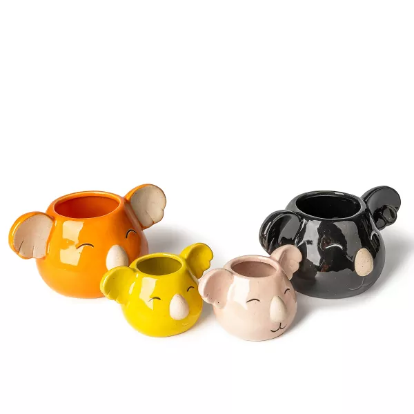 Suporturi de lumânări din ceramică în formă de Koala Suporturi de lumânări din ceramică în formă de Koala