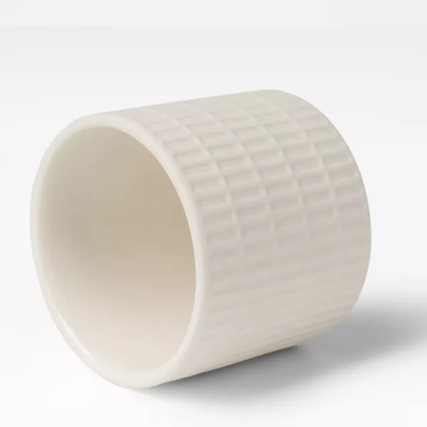 Suporturi de lumânări ceramice cu model alb lăptos