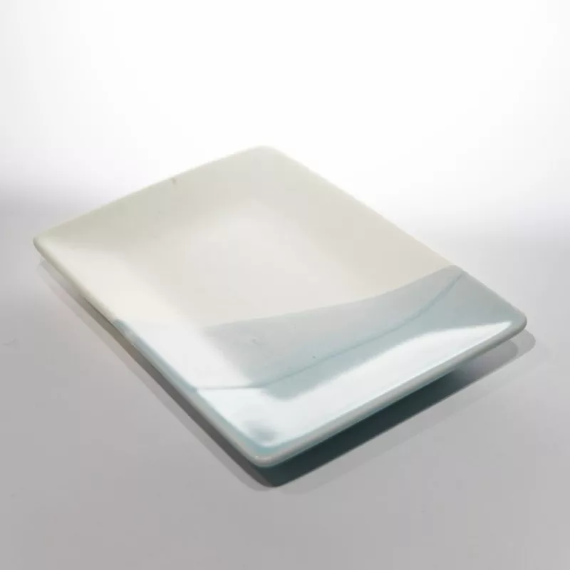 Placă dreptunghiulară modernă din ceramică în două tonuri