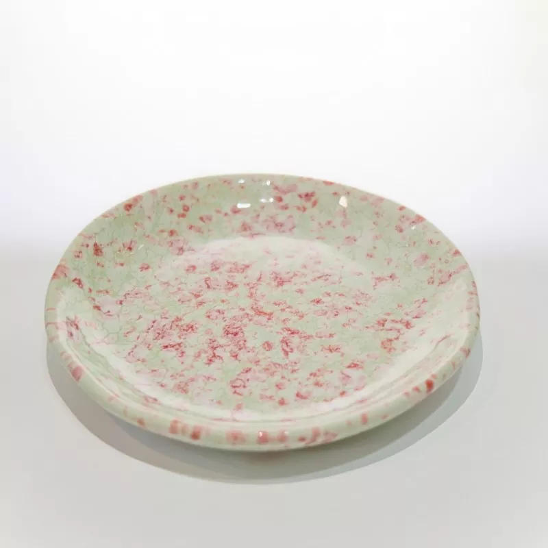 Vasă rotundă mică din ceramică cu pată