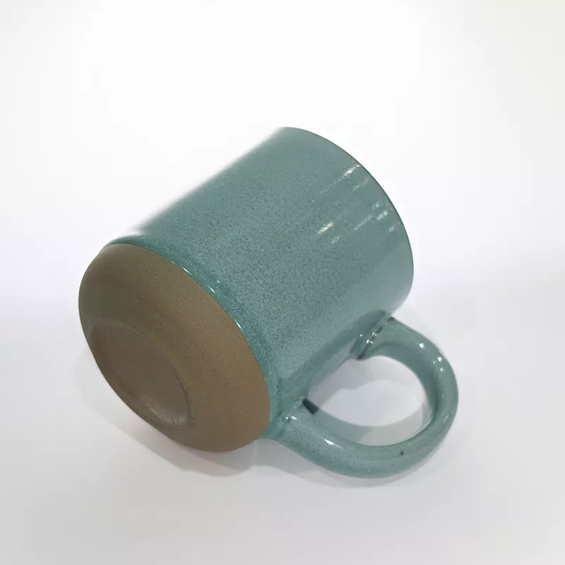 Cana albastră de călătorie din ceramică modernă simplă
